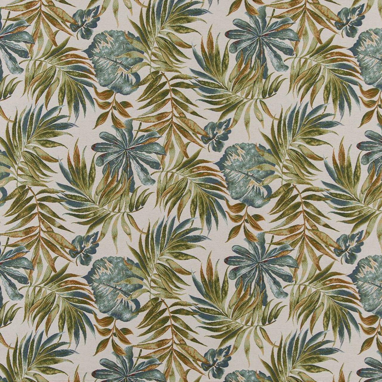 Upholstery Fabric - Aqua & Teal,Green Leaves,Tropical & Botanical Upholstery Fabric 54 Inches"